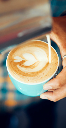 Latte art na kawie Sweety Shot